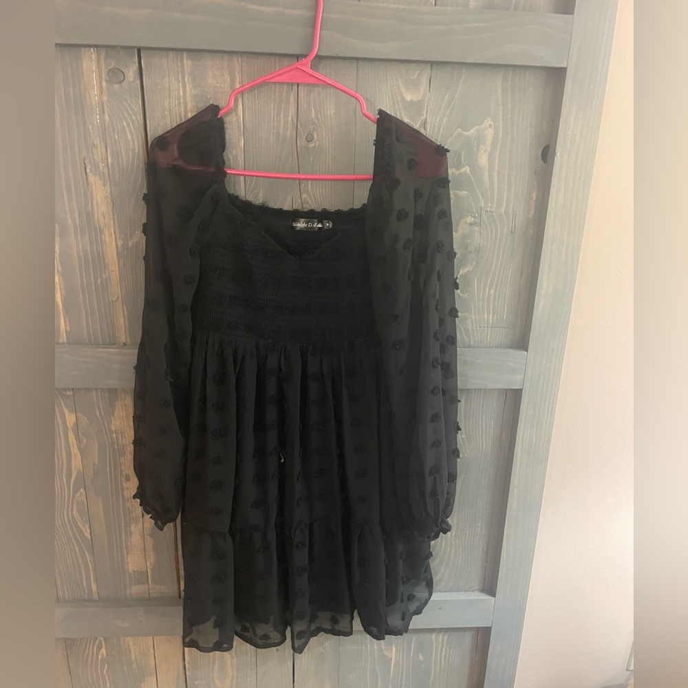 Black long sleeve dress